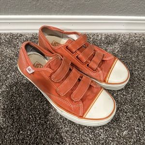 Women’s orange velcro Vans